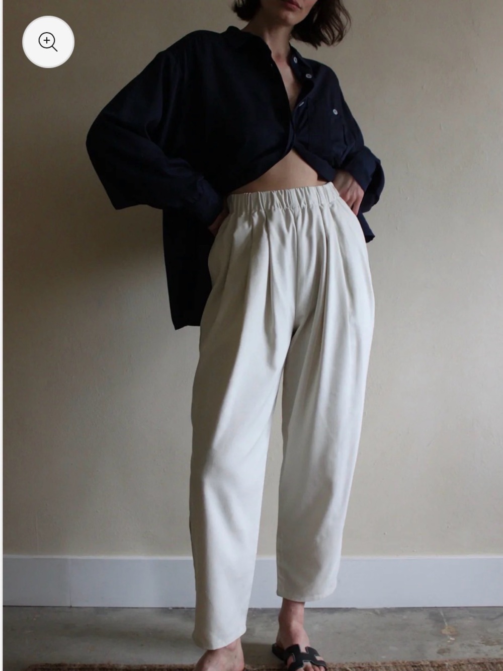 NWT Na Nin Lena Silk Canvas Pants in Cream Size XS